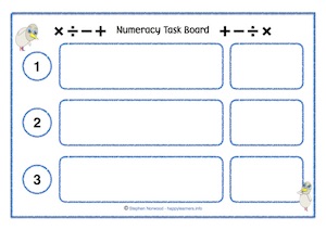 Numeracy Task Board